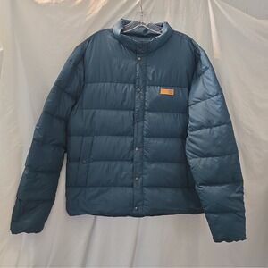 Flylow Men's Puffer Goose Down Jacket Coat Green Size L Outdoor Ski Snowboard